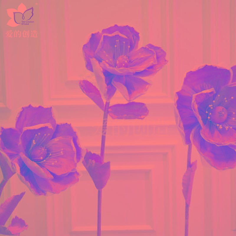 婚庆纸花路引婚礼现场布置装饰t台大型手工立体纸花欧根纱丝网花