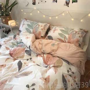 美全式 纯棉四件式 浪漫 ANTIC FRE清新E花卉斜纹棉被套床 ROM 正品