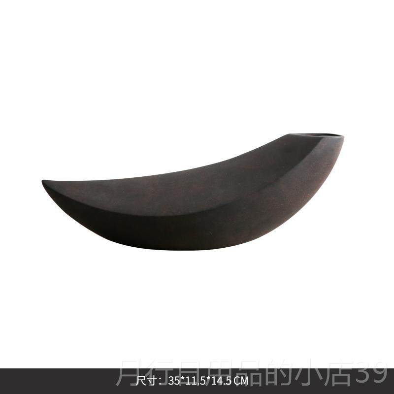 正品丹麦设计ph101侘寂风瓷花瓶摆件客板厅台面插花样间售楼部c软