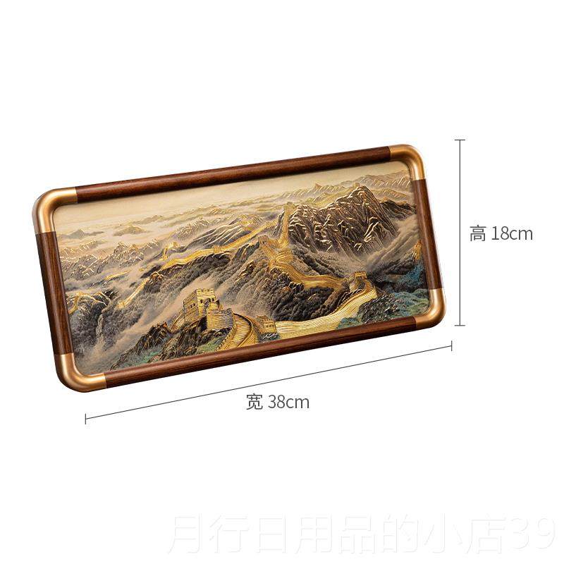 正品铜画 雕画摆台《万书里长城》饭厅房现代禅意式玄关客中厅床