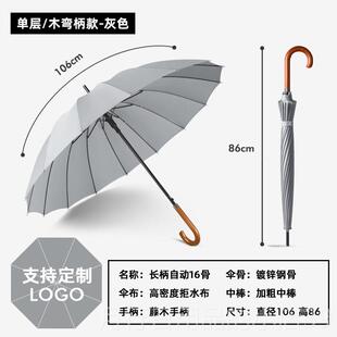 正品自动雨定制长柄伞加大防风直柄男士商务伞g可印伞oo礼品广告