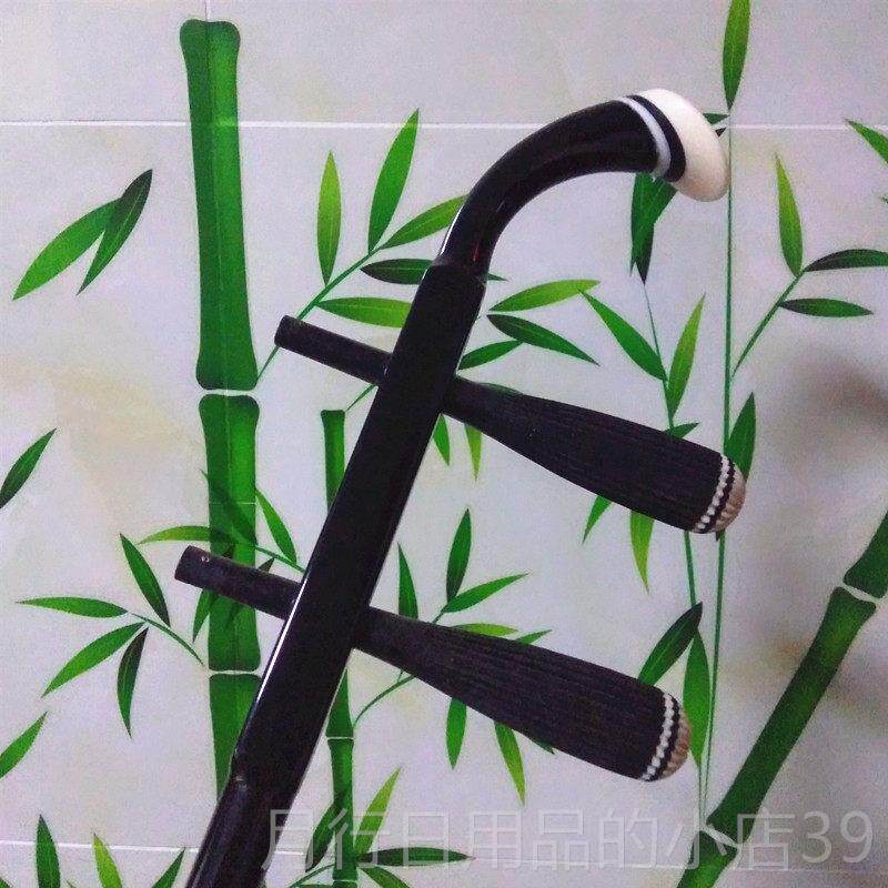 正品乐二胡杆黑子头专业器配件琴杆圆杆扁杆木弯轴铜轴檀木红木龙