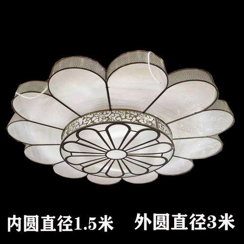 新款婚庆道具铁艺发光花瓣吊顶灯箱婚礼堂舞台布置装饰酒店挂件灯