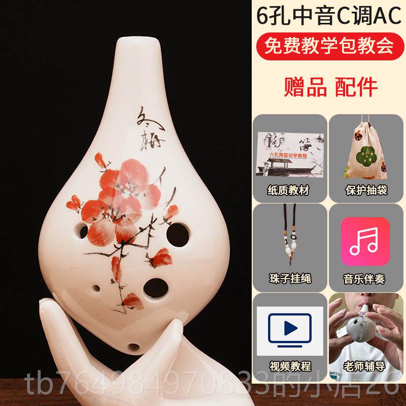 正品陶笛乐孔器1小2孔6孔调学生成人专用六初学者专业中音CAC十二