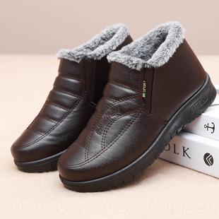 中老年女妈鞋 正品 鞋 女冬加老人棉季 软底防滑绒保暖加厚 老北京布鞋