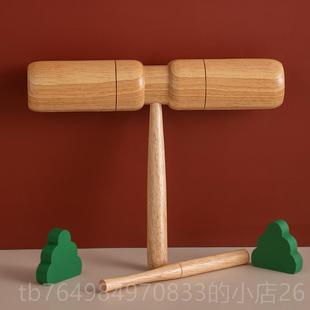 正品教专业中小学双响筒大号光面榉双响桶高木低乐音乐具奥尔夫打