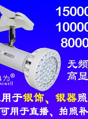 LED偏蓝光射灯银饰银器店8000K10000K15000K珠宝店蓝光射灯夹子灯