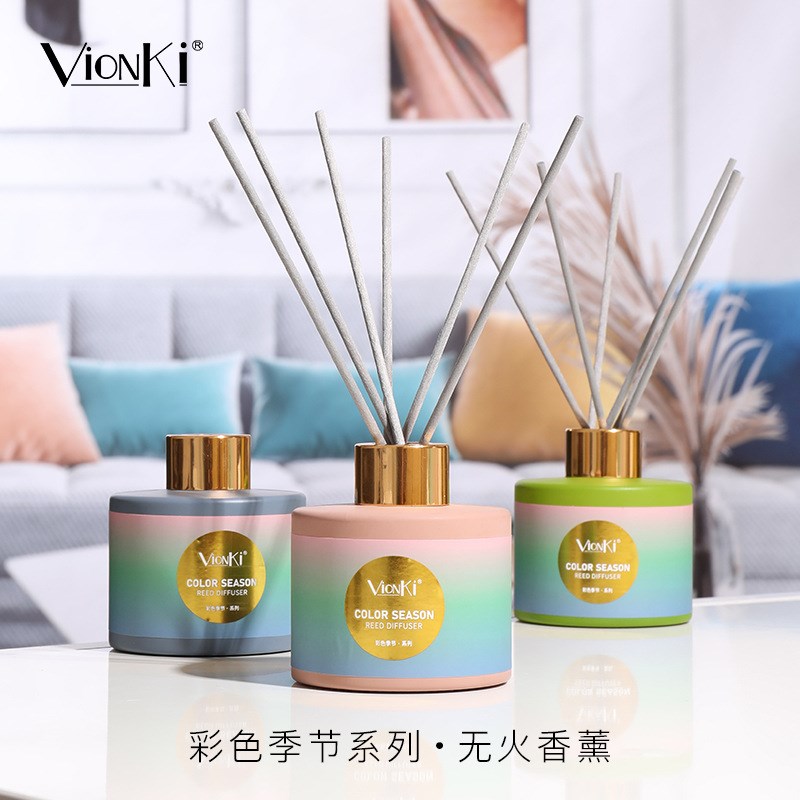薇安琪无火藤条香薰 银色山泉白茶家用客厅卧室空气清新除臭摆件