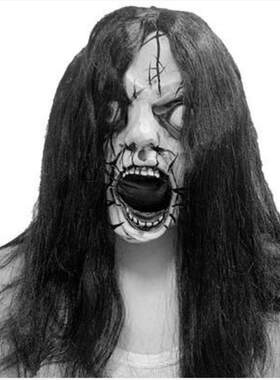 万圣节鬼脸骷髅头恐怖魔鬼吓人搞怪假面舞会演出表演乳胶面具套头