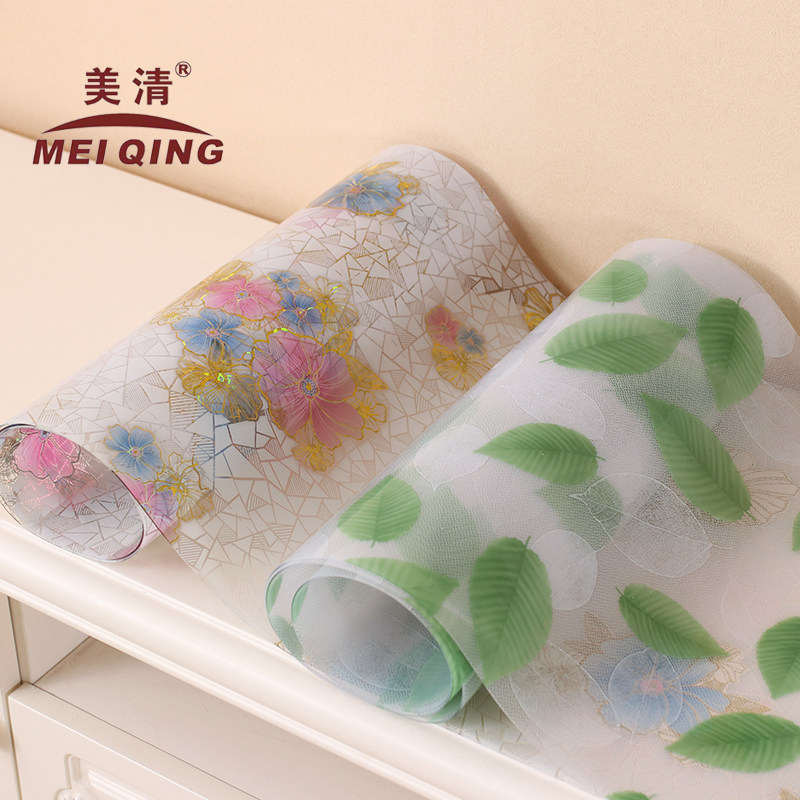 绿色树叶茶几电视柜桌布盖布垫子台布软玻璃水晶板长方形防水PVC
