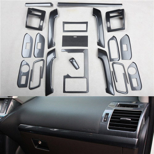 10 2 3 4 5 6 7款老霸道普拉多27 4000内饰改装碳纤维色亮片贴件