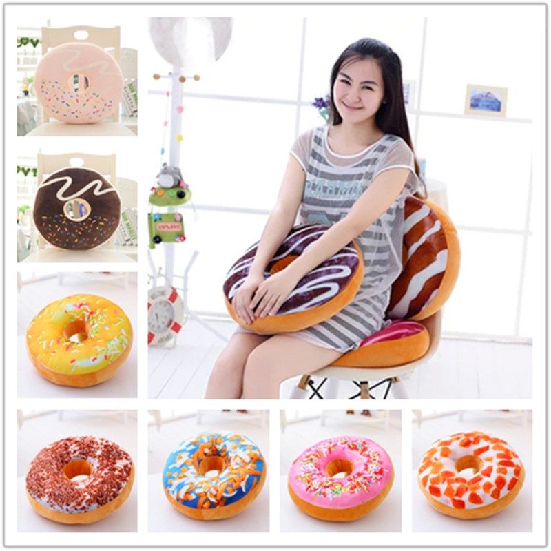 可爱甜甜圈坐垫透气屁股垫子仿真毛绒玩具面包圈抱枕睡觉靠垫大号,居家布艺,椅垫,淘宝优惠券,粉丝福利购,淘宝优惠卷