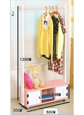 实木架松木22169儿衣帽架衣卧室动简童易挂衣架可移衣服架可定做