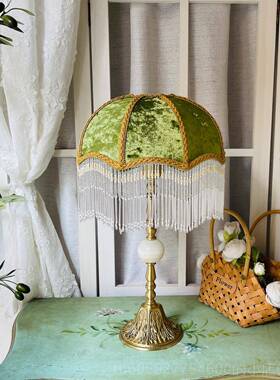 法式田复古台灯卧室insg少女心欧美式式公主风TB-215流苏vintae园