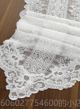 式妆台盖布长方蕾丝韩鞋柜T83160梳梳电脑桌化台桌旗欧妆式梳妆台