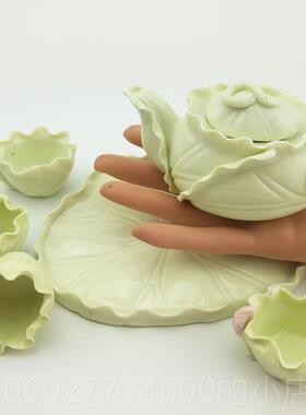 茶具摆套组景德叶镇VUD陶瓷  荷花 家居饰品 荷装饰 件 装饰品