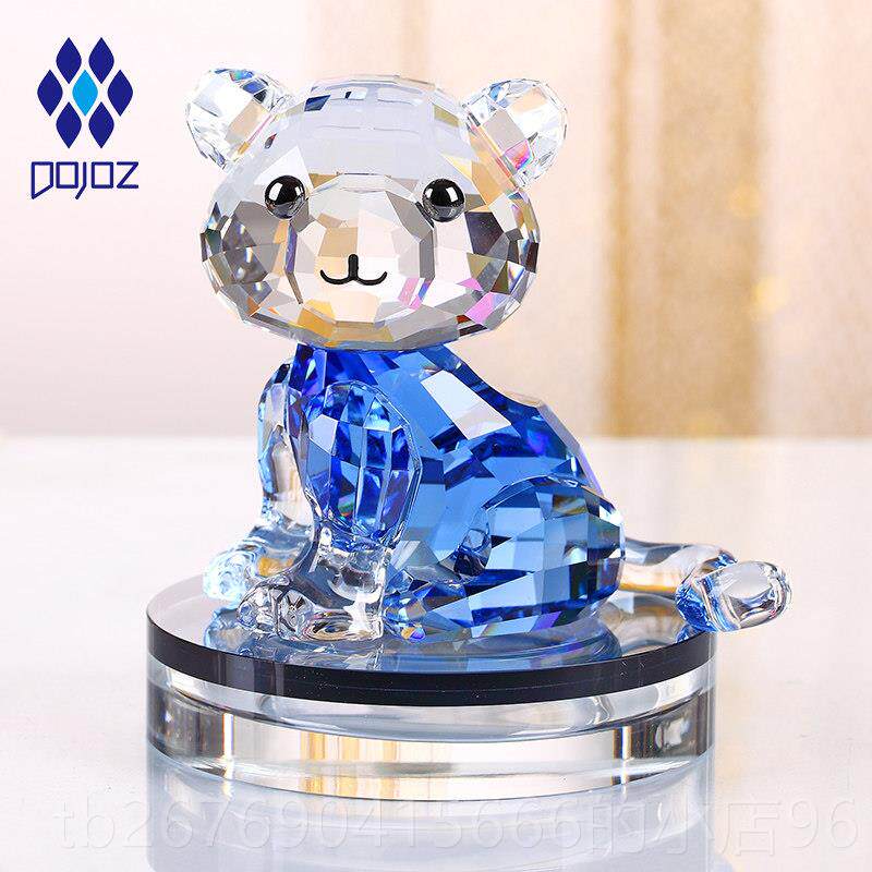 高档水晶虎汽车香创意车内饰品摆件平安车载装饰2025款水车上老用