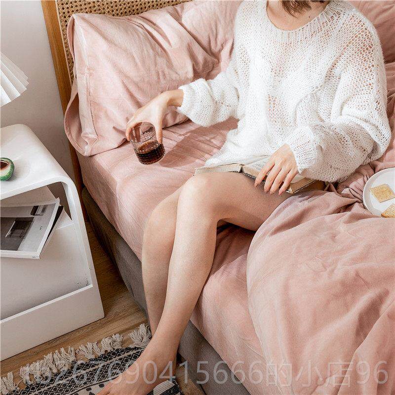 高档冬季天鹅绒床单牛奶鹅绒四件套麂皮床珊双瑚绒面天鹅绒天上用