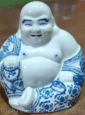 高档五子子登科景德镇瓷摆件弥五子佛笑口勒佛陶多佛客厅摆设工艺
