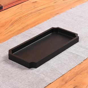 假山盆景盆天然乌金石山水上水石托盘大理石长方形椭圆形石盆花盆