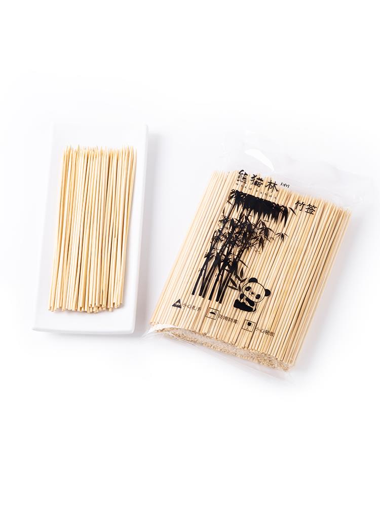 竹签整箱2.5*15cm炸鸡排钵仔糕签子一次性烤肠热狗香肠小吃竹签子