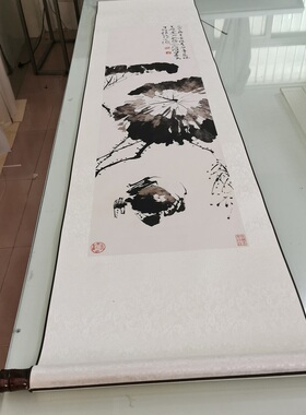 徐渭 黄甲图 复古书画水墨花卉竖幅国画艺术微喷仿古复制挂轴装饰