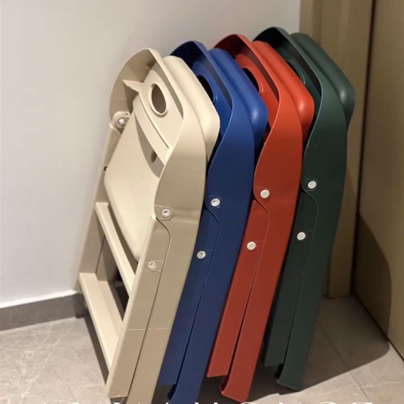 折叠靠背椅小板凳家用矮凳子儿童防滑凳加厚客厅换鞋凳幼儿园椅子