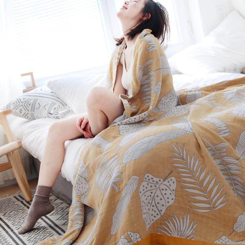 纱布毛巾FMK被纯五层夏季盖棉薄款成人单人办公室休夏凉毯全棉午