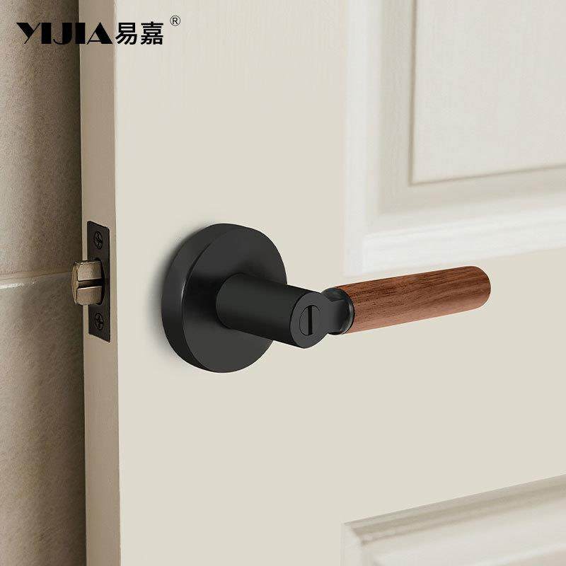 新中式胡房桃木卧室锁家用浴室卫生锁间门室内房WYK间门实门木门