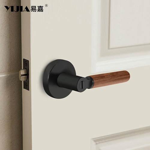 新中式胡房桃木卧室锁家用浴室卫生锁间门室内房WYK间门实门木门