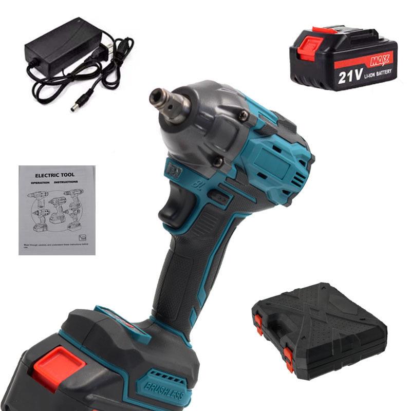 21V锂电扳手刷无双用电动扳手炮架子锂电风扳手充TJZ电电钻