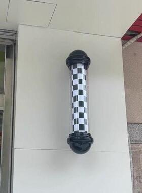 美灯发转灯户理发店LD圆形广告转灯985壁挂复古发廊箱E外挂墙防水