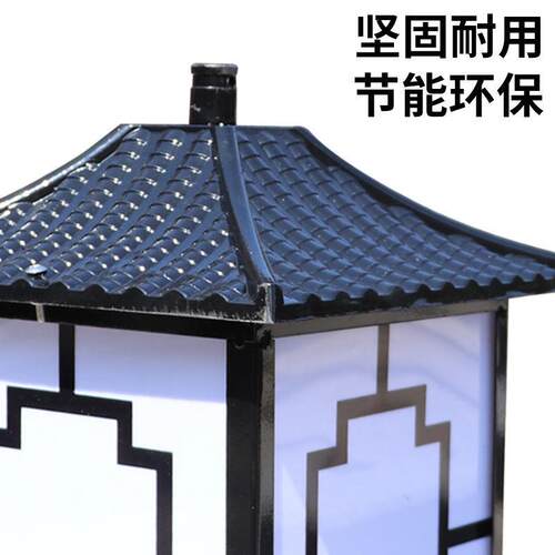 阳能仿庭院灯户路外防水3米中式景太观灯HNB公园小区双灯笼古led