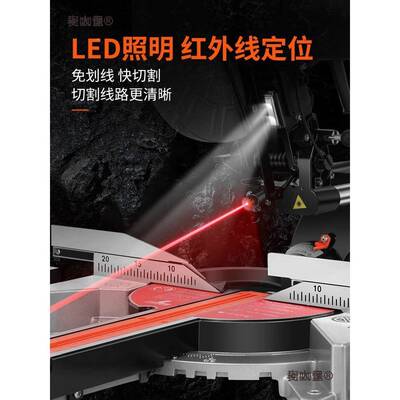 10BKJ寸拉杆斜切锯铝机木工铝合金45度能切割机多8功高寸精度麦太