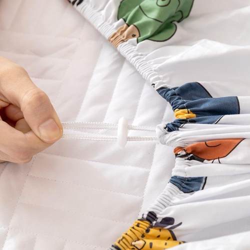 全棉夹RQI床棉笠三款件套季加厚床垫保护套床罩纯棉床四笠床包