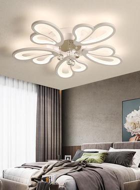 创简现代led水晶客厅灯43047套后现代花瓣大厅约家居吸顶卧室灯意