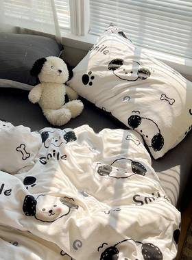 通水洗0罩棉床上四件卡套2OZE25新款春夏被套可爱床单人床笠款三