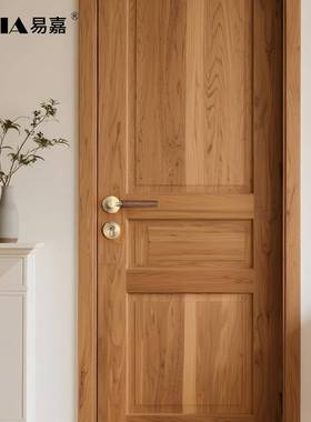 复古内中式黑色胡桃木卧室锁门吸家用室房间房门静音WWD磁通用型