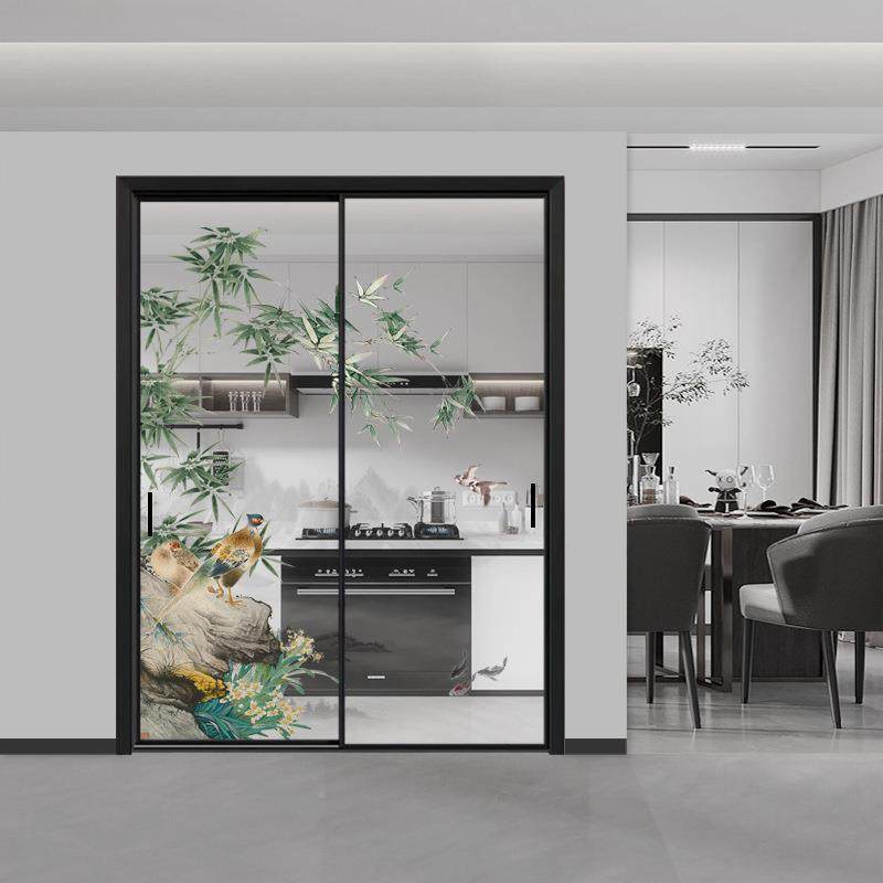 夹厨胶双层钢化玻璃房推拉门风阳移门厕所台784平开门中式格花鸟,全屋定制,阳台门,淘宝优惠券,粉丝福利购,淘宝优惠卷
