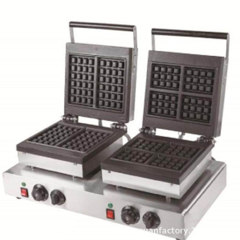 UBCGH-B-2闲商用华夫饼机双头方形松饼机1休小吃设备优质