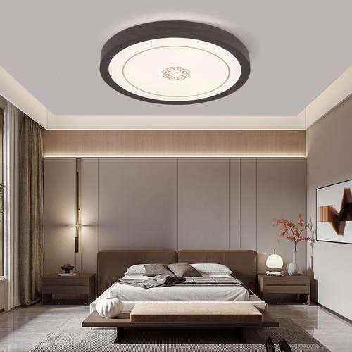 新式吸中顶灯简约木质厅主客卧室LEFSKD长方形仿古灯大气中国风灯