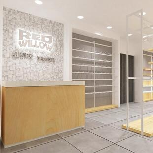 服装展示架厂服装男装HVH店家全钢店设计烤铁艺陈列架制展示柜漆