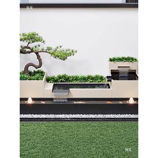 04不锈钢成品鱼池流MZV水户摆件庭院循环景池外喷3泉景观水造景