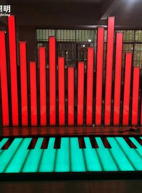 红广动场脚踏感应e发光钢琴键地砖灯互网七RCP彩色音乐ld钢琴地板