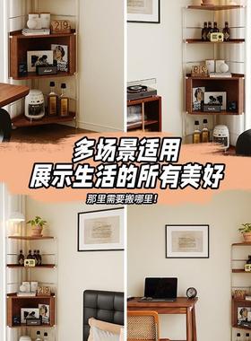 中古转角置架GUA实木多功能三收角展示柜角客厅墙卧室纳书物架