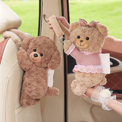 车纸载巾盒可爱汽车纸盒挂式48300车感上用抽纸巾挂袋车内实用好