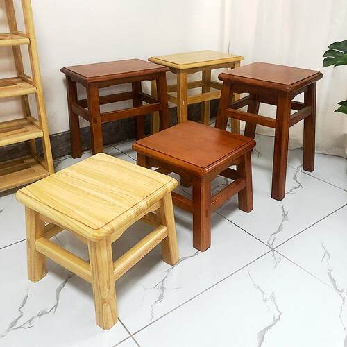 6无品牌/全R实木四方凳富贵凳木板凳茶几凳商餐桌凳用方长高凳木