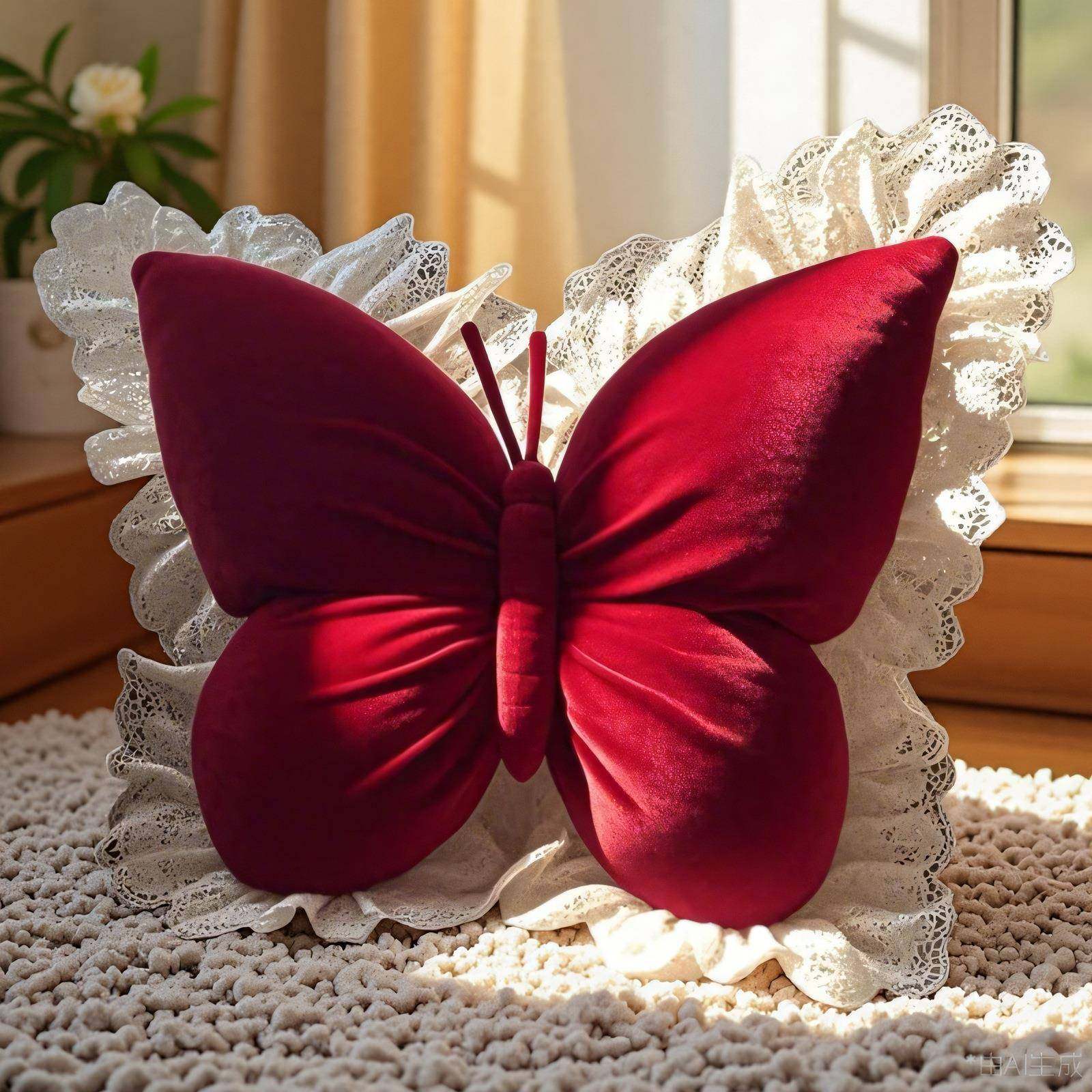 感蝴蝶床头靠枕大靠卧背厅抱枕家10067668用室结客沙发摆件护腰靠,居家布艺,抱枕被,淘宝优惠券,粉丝福利购,淘宝优惠卷