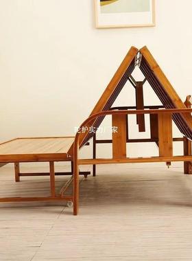 双竹床易折叠床室沙发两用单人家用人多功能XVF简办公耐用