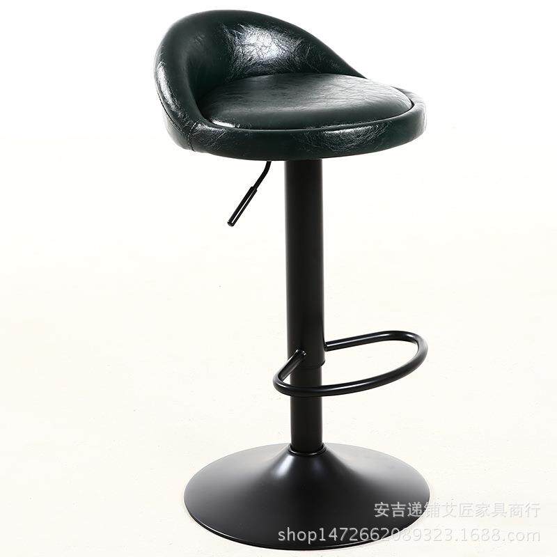 艺IZS酒台吧椅升降高脚椅旋转吧台凳转靠背简约铁高脚凳前台椅岛